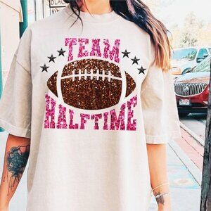 Team Halftime Sparkly Faux Sequins Super Bowl Game Day Football Fan Graphic 156
